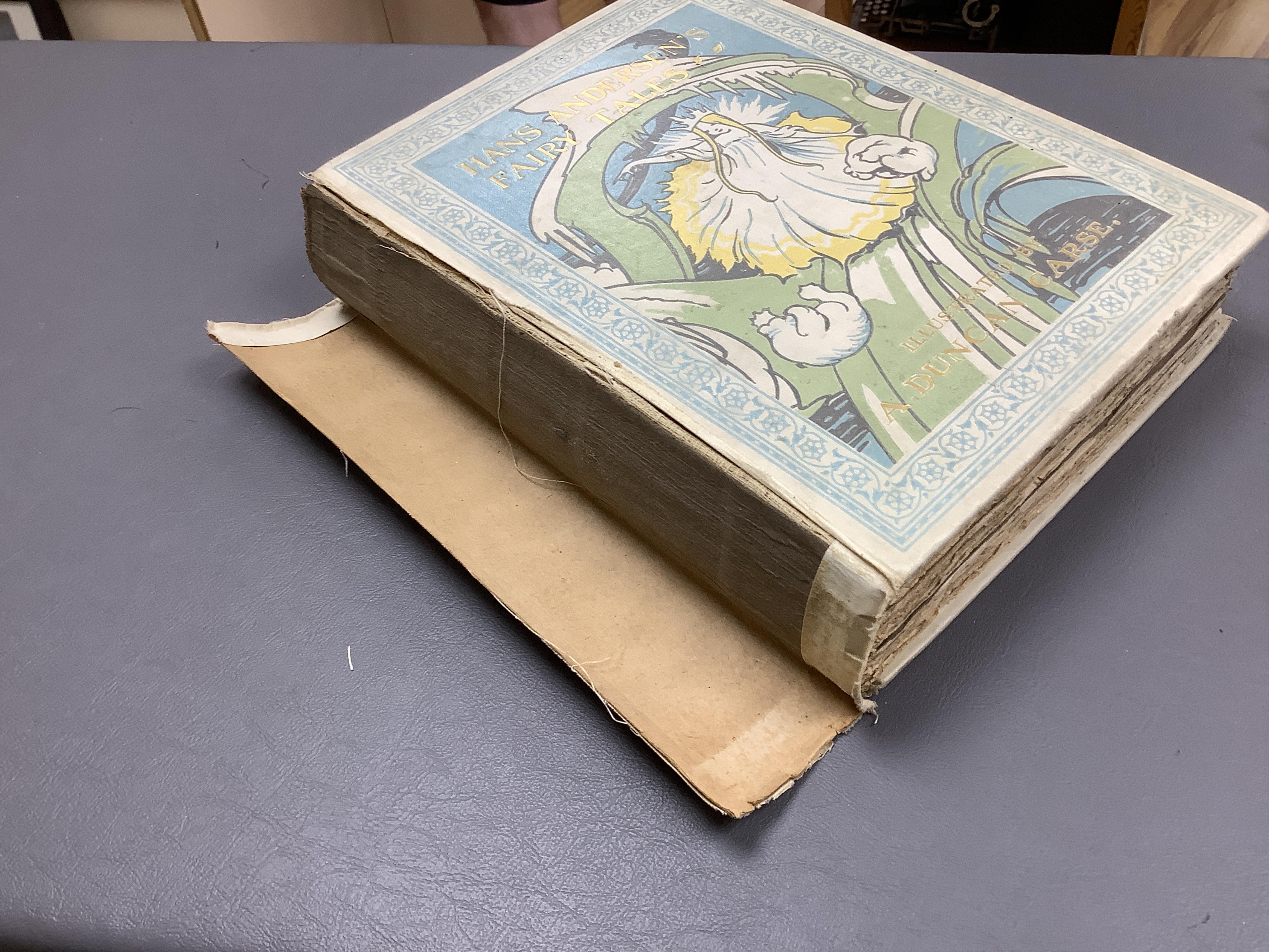 Andersen, Hans Christian - Fairy Tales. De Luxe Edition (of 250 numbered copies). coloured mounted plates and other illus. (by A. Duncan Carse); original coloured pictorial cloth, gilt top, roy. 8vo. 1912; Yeats, William